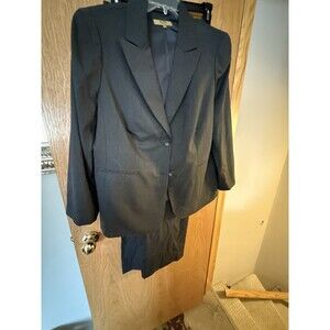 Alex Marie Career PantSuit 18W Blazer Jacket Pant Set Charcoal Gray Business